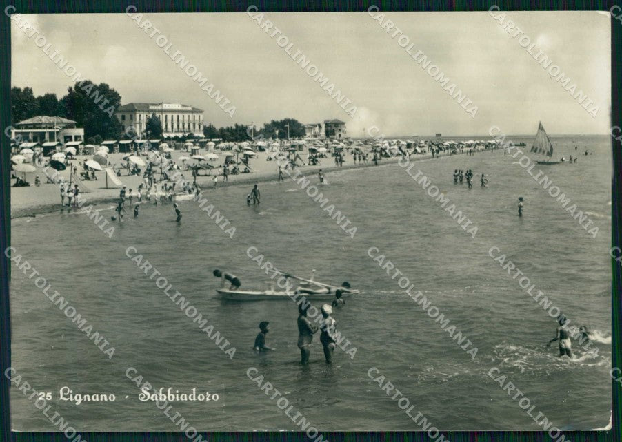 Udine Lignano Sabbiadoro Spiaggia FG Foto cartolina RT4388 – fronte