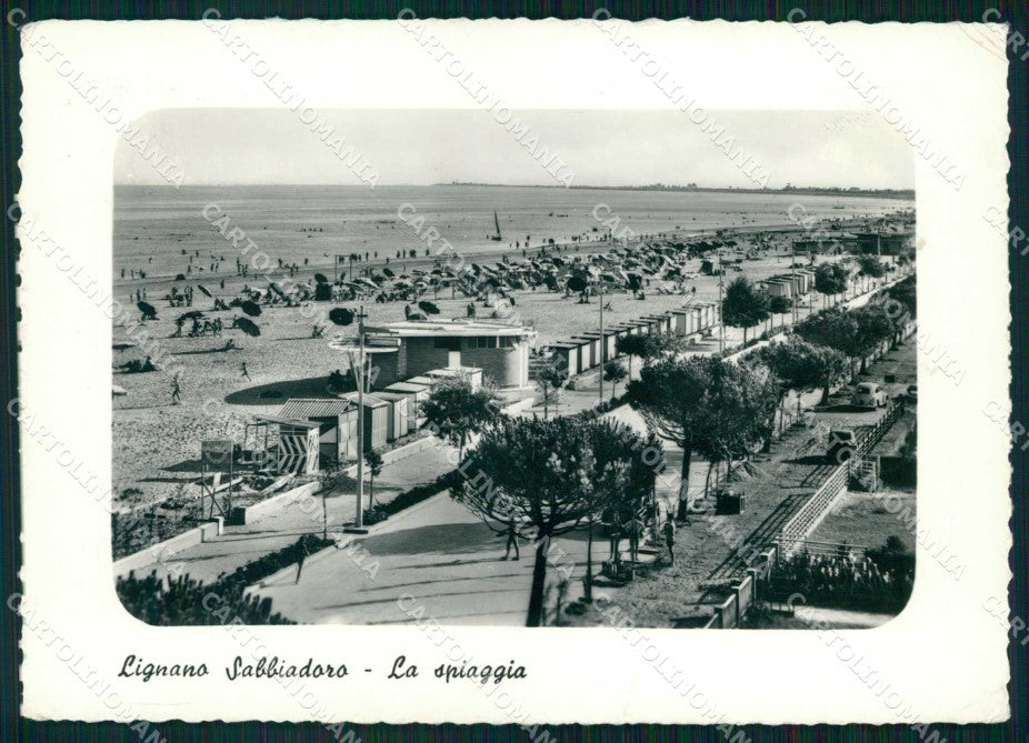 Udine Lignano Sabbiadoro Spiaggia FG Foto cartolina RT4389 – fronte