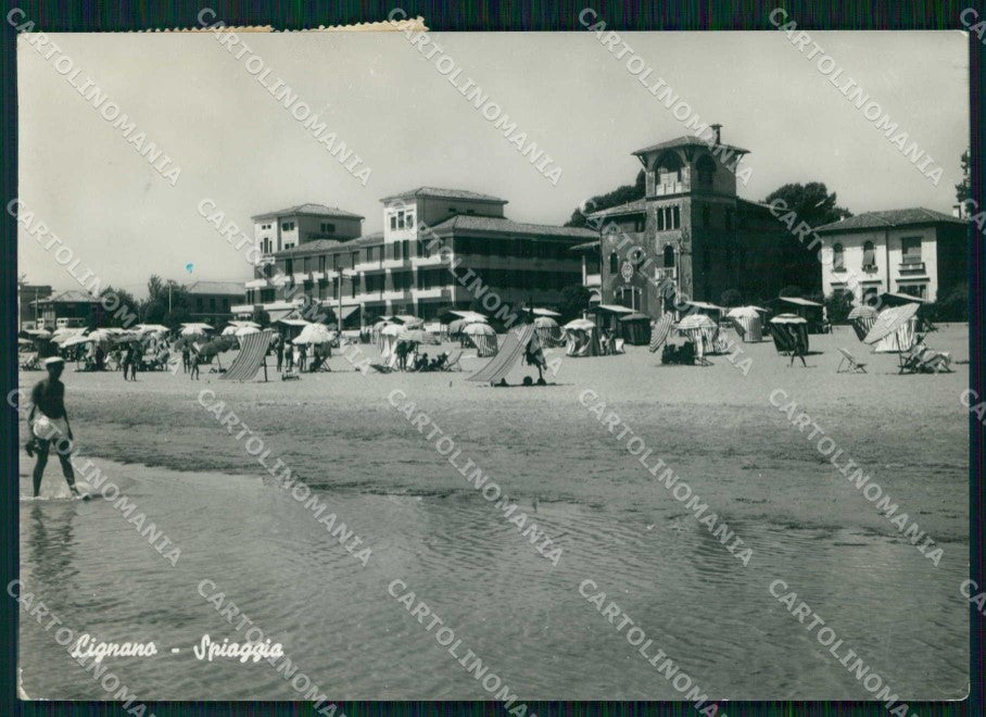 Udine Lignano Sabbiadoro Spiaggia FG Foto cartolina RT4413 – fronte
