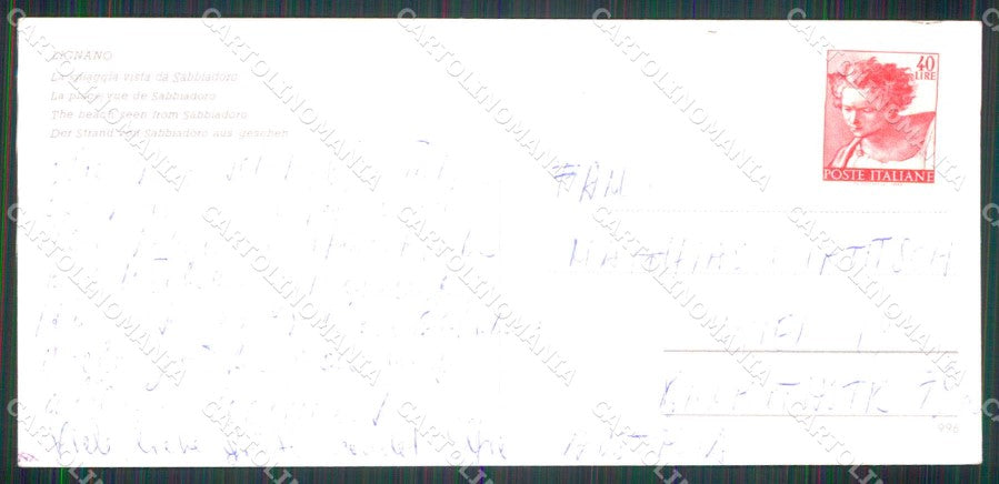 Udine Lignano Sabbiadoro Spiaggia mini cartolina RT4420 – retro