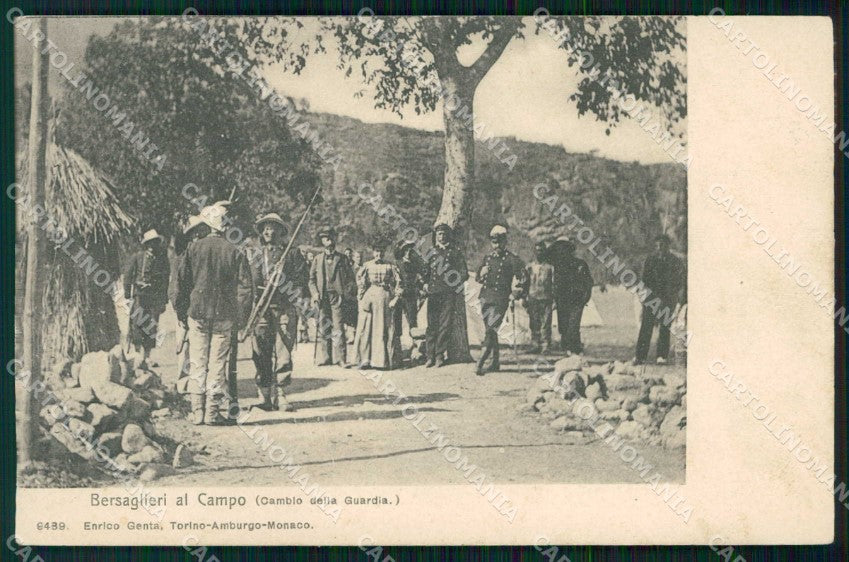 Militari 8° Reggimento Bersaglieri Cambio Guardia Genta 9489 cartolina RT4428 – fronte