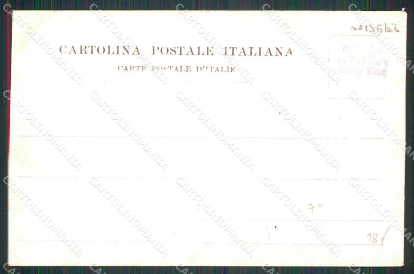 Militari 7° Reggimento Bersaglieri Compagnia Ciclisti cartolina RT4432 – retro