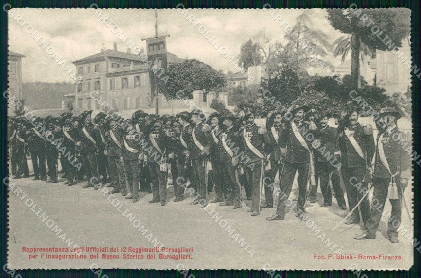 Militari Bersaglieri Inaugurazione Museo Storico Roma Foto cartolina RT4453 – fronte