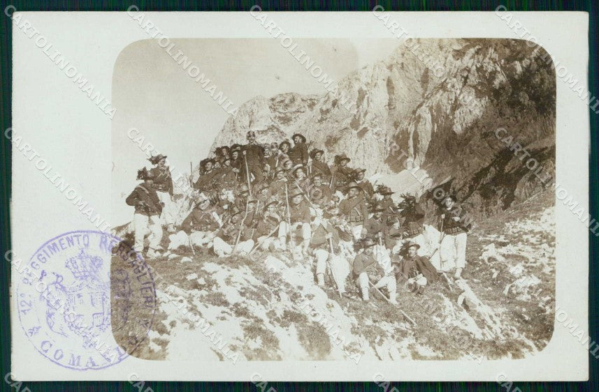 Militari 12° Reggimento Bersaglieri Foto cartolina RT4458 – fronte
