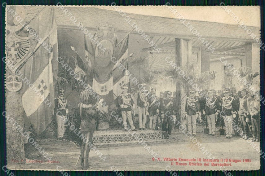 Roma Savoia Inaugurazione Museo Storico Militari Bersaglieri cartolina RT4463 – fronte