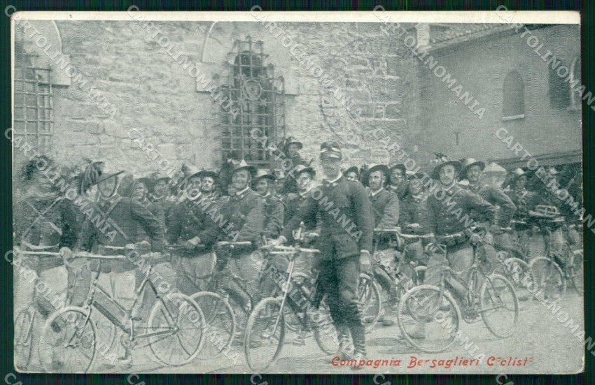 Militari Bersaglieri Compagnia Ciclisti cartolina RT4476 – fronte