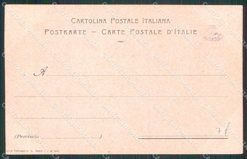 Militari Bersaglieri 7° Reggimento Compagnia Ciclisti cartolina RT4485 – retro