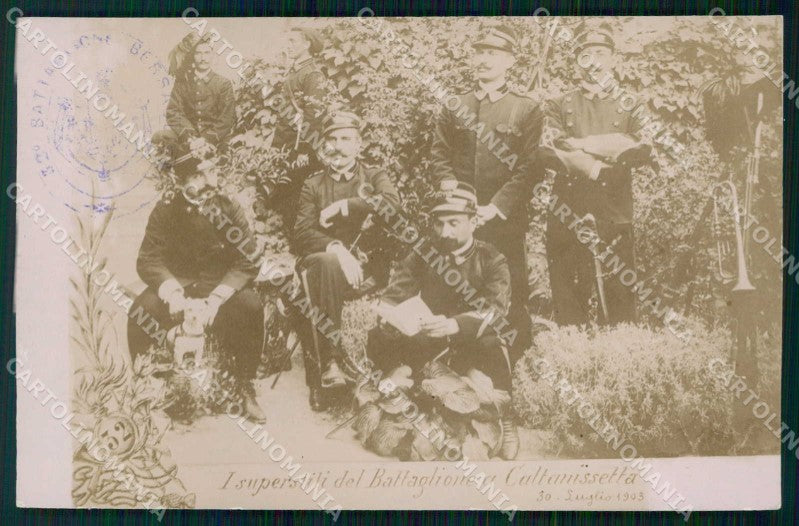 Caltanissetta Città Superstiti 32° Battaglione Bersaglieri Foto cartolina RT4486 – fronte