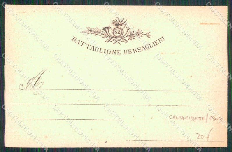Caltanissetta Città Superstiti 32° Battaglione Bersaglieri Foto cartolina RT4486 – retro