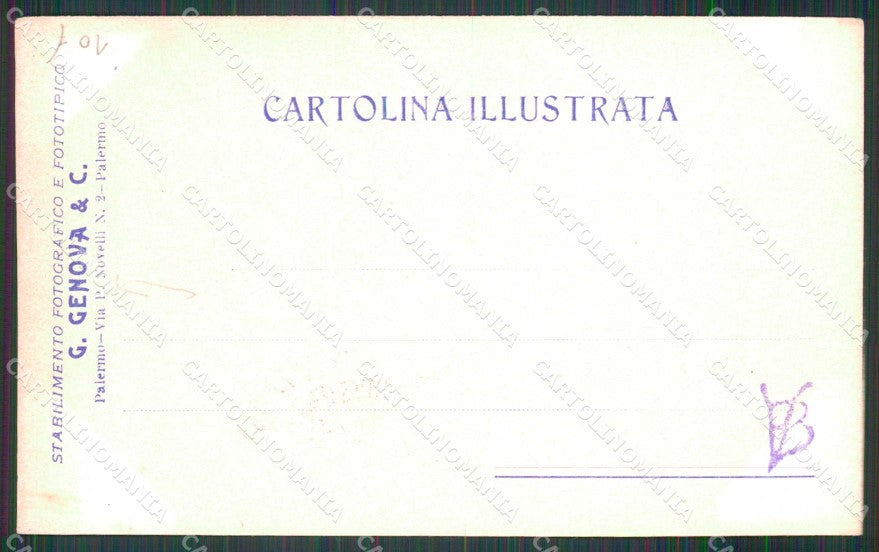 Palermo città Militari Bersaglieri 9° Regg. Compagnia Ciclisti cartolina RT4487 – retro