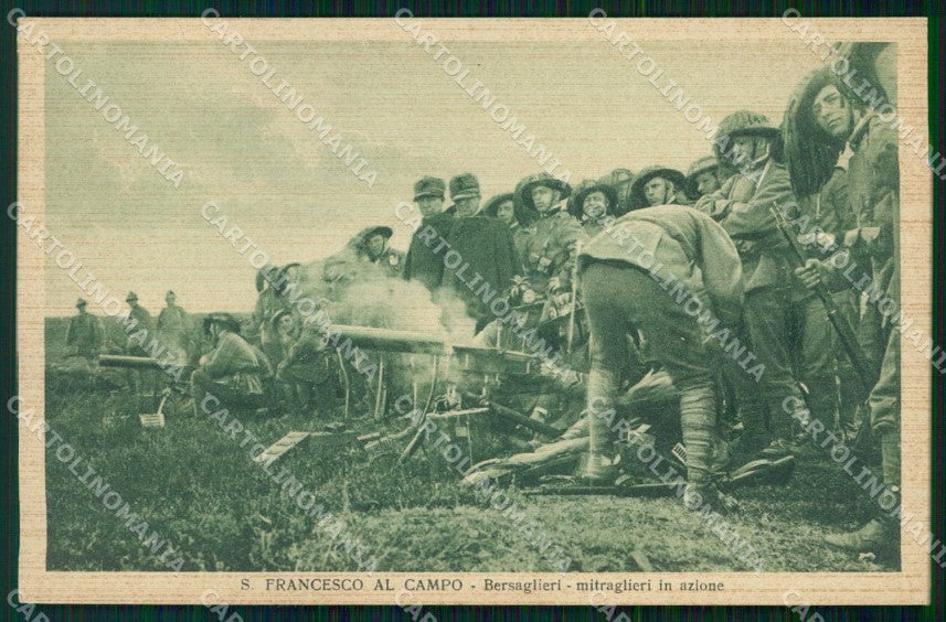 Torino San Francesco al Campo Mitraglieri in Azione Bersaglieri cartolina RT4500 – fronte