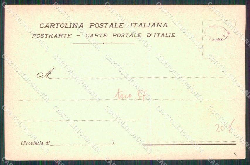 Militari Bersaglieri Compagnia Ciclisti 7° Reggimento cartolina RT4505 – retro