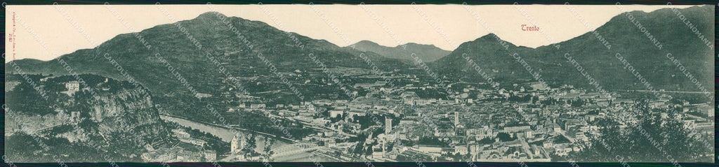 Trento Città Tripla Stengel 7160 cartolina RT4537 – fronte
