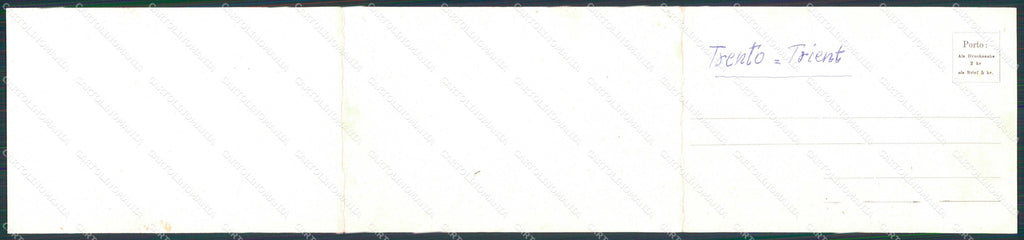 Trento Città Tripla Stengel 7160 cartolina RT4537 – retro