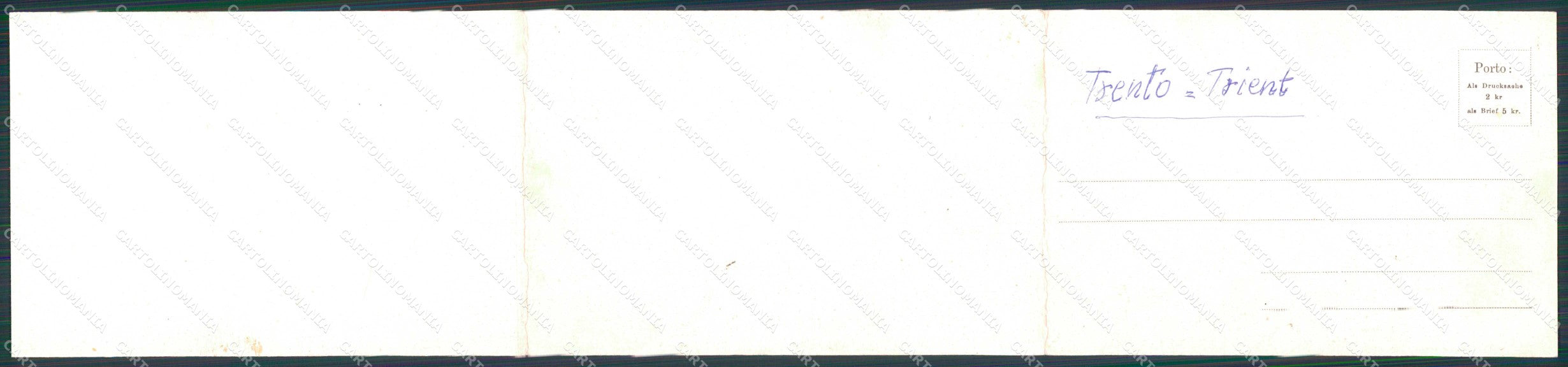 Trento Città Tripla Stengel 7160 cartolina RT4537 – retro