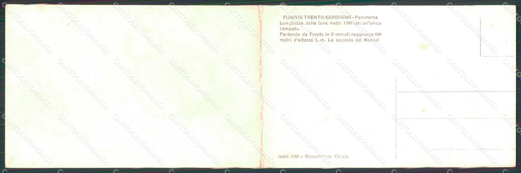 Trento Città Funivia Sardagna Doppia cartolina RT4538 – retro