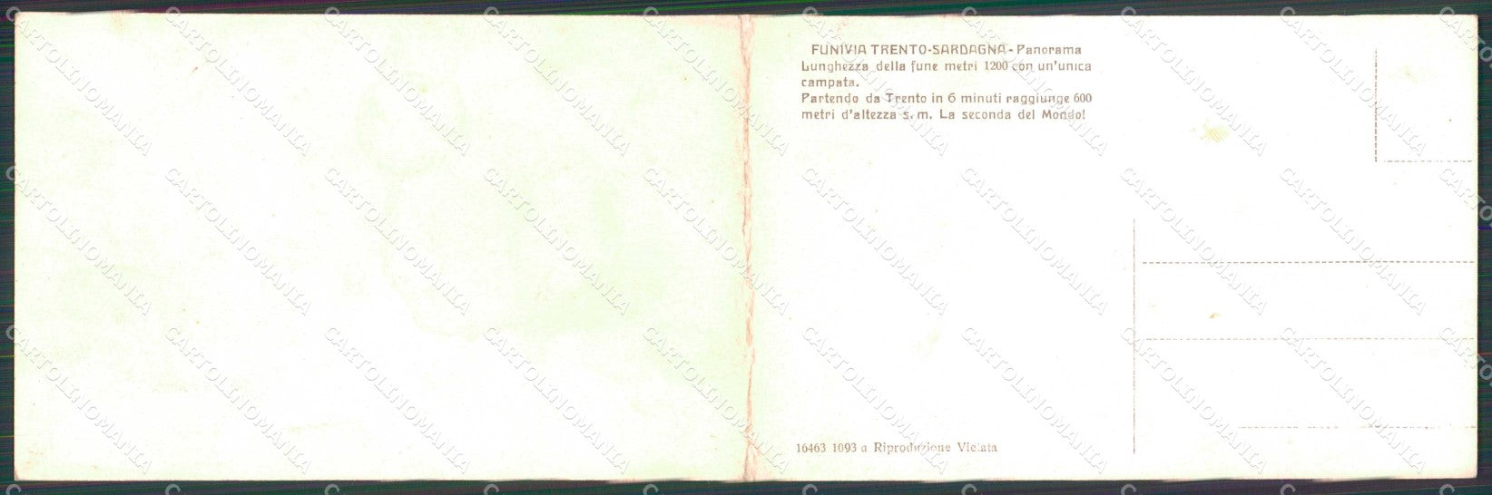 Trento Città Funivia Sardagna Doppia cartolina RT4538 – retro