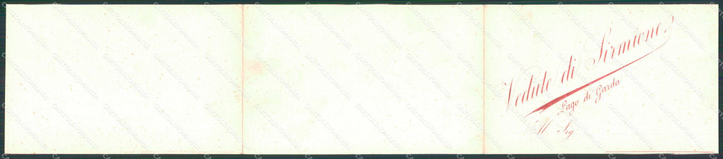 Brescia Sirmione Lago di Garda Castello Hotel Grotte Tripla cartolina RT4540 – retro