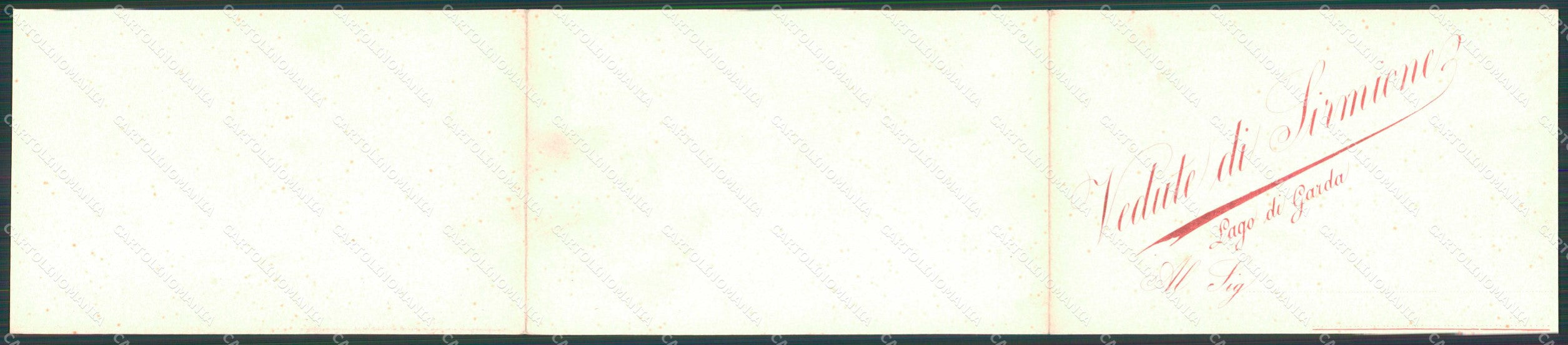 Brescia Sirmione Lago di Garda Castello Hotel Grotte Tripla cartolina RT4540 – retro