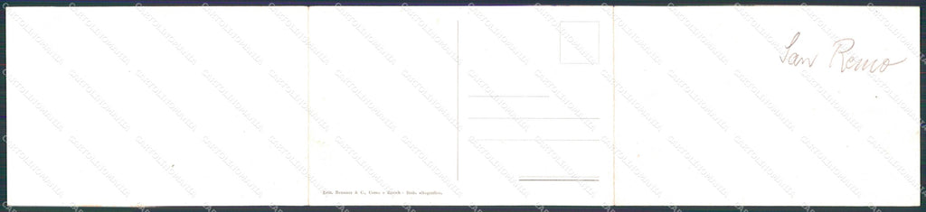 Imperia Sanremo Panorama Barche Brunner 7191 2 3 4 Tripla cartolina RT4542 – retro
