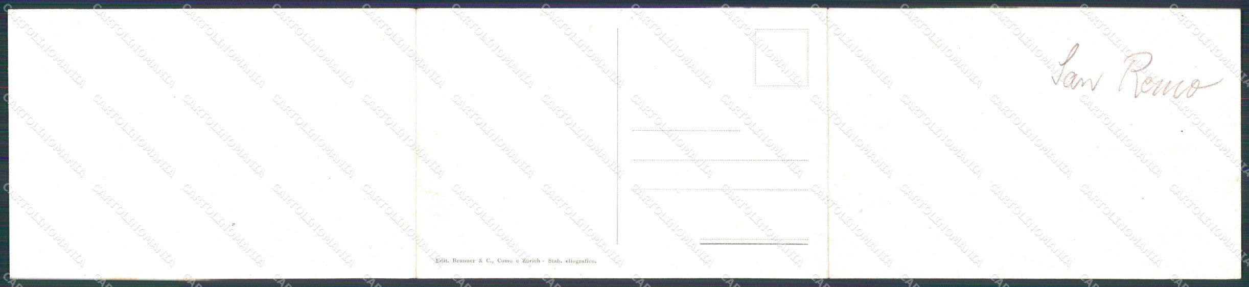 Imperia Sanremo Panorama Barche Brunner 7191 2 3 4 Tripla cartolina RT4542 – retro