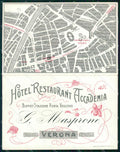 Verona Città Hotel Ristorante Accademia Mappa cartoncino RT4543 – fronte