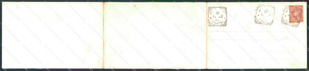 Genova Città Porto con Barche Stengel 11434 Tripla cartolina RT4558 – retro
