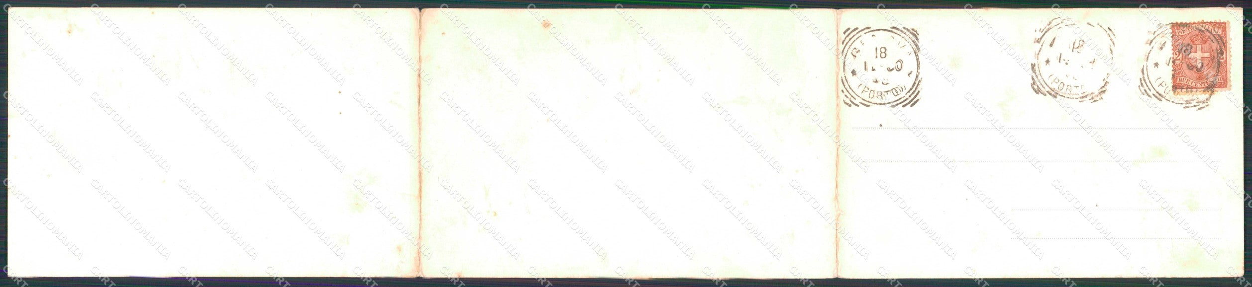 Genova Città Porto con Barche Stengel 11434 Tripla cartolina RT4558 – retro