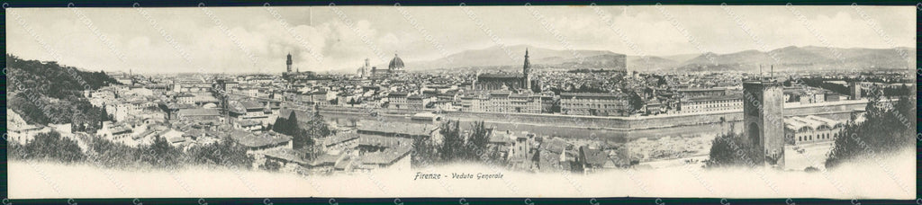 Firenze Città Veduta Generale Tripla cartolina RT4565 – fronte