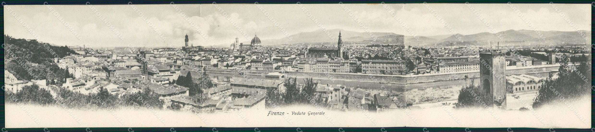 Firenze Città Veduta Generale Tripla cartolina RT4565 – fronte