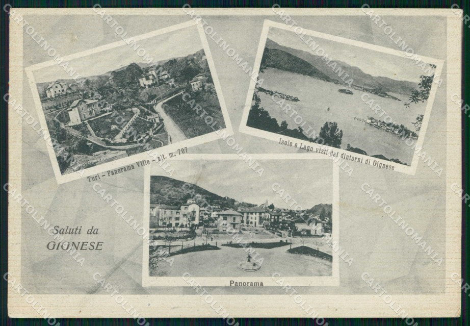 Verbania Gignese Lago Maggiore Saluti da Isole FG cartolina RT4568 – fronte