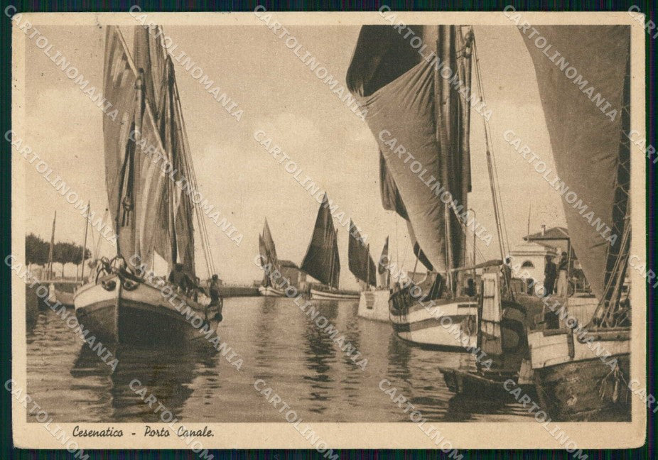 Forlì Cesenatico Porto Canale Barche FG cartolina RT4577 – fronte