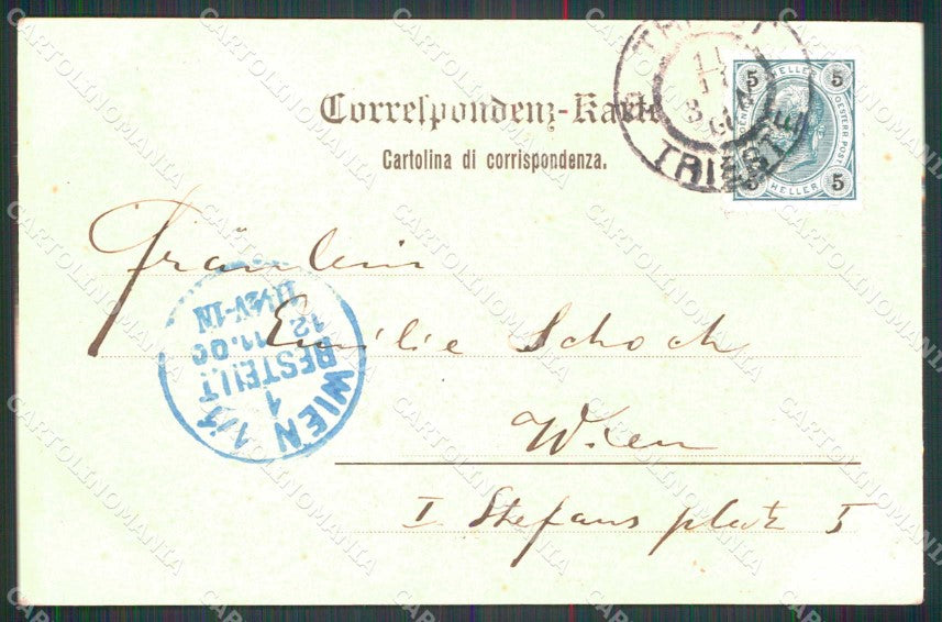 Trieste Città Villa Revoltella al Cacciatore cartolina RT4603 – retro