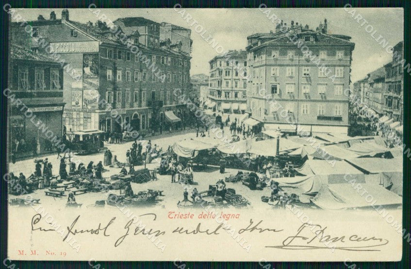 Trieste Città Mercato della Legna cartolina RT4607 – fronte