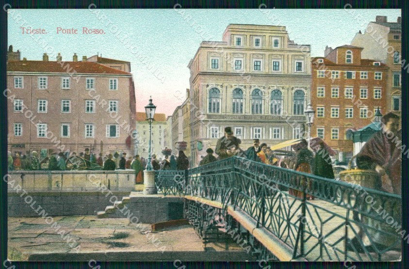 Trieste Città Ponte Rosso cartolina RT4609 – fronte