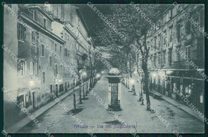 Trieste Città Via dell'Acquedotto ABRASA cartolina RT4615 – fronte