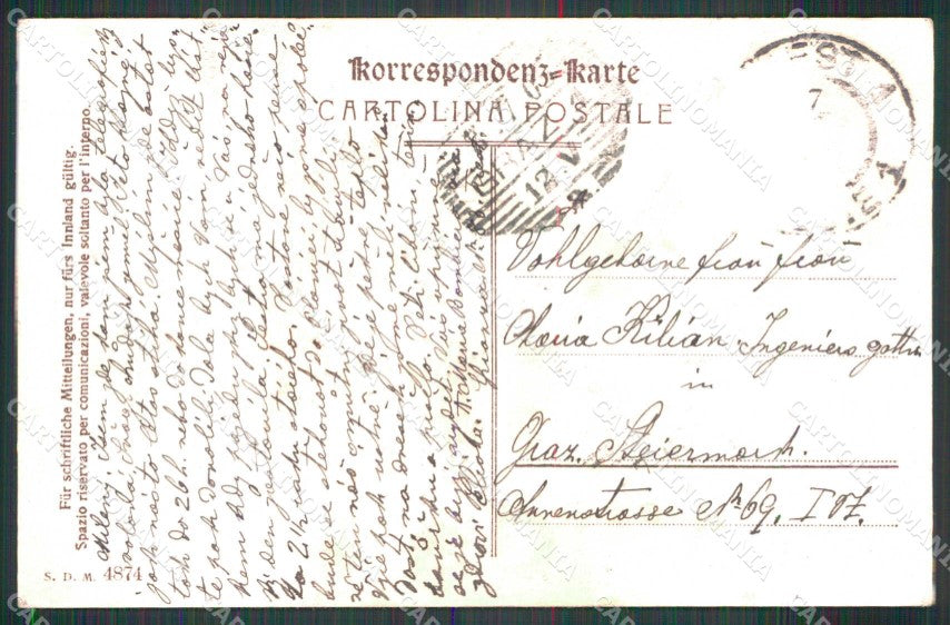 Trieste Città Via dell'Acquedotto ABRASA cartolina RT4615 – retro