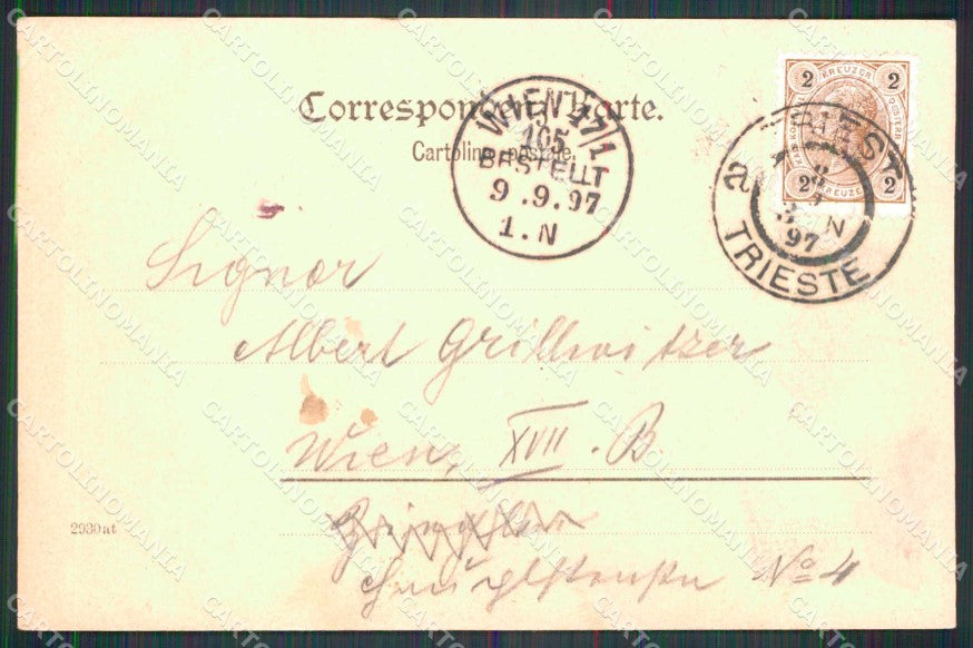 Trieste Città Porto Nuovo Barche PIEGHINA cartolina RT4635 – retro