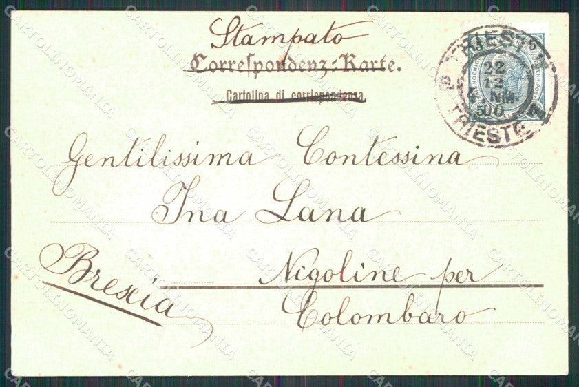 Trieste Città Volti di Chiozza Via Torrente cartolina RT4654 – retro