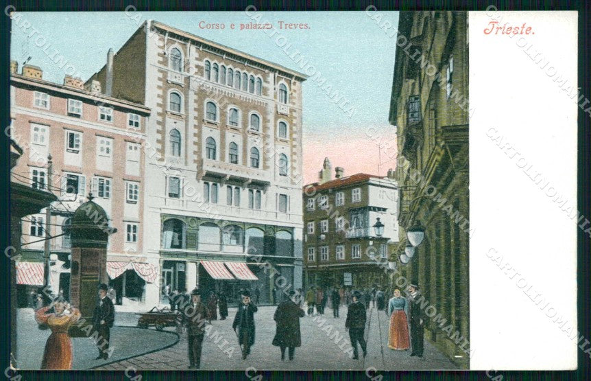 Trieste Città Corso Palazzo Treves cartolina RT4667 – fronte