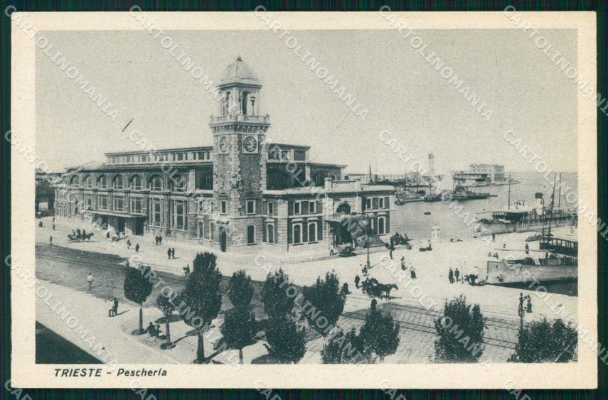 Trieste Città Pescheria Barche Stein cartolina RT4673 – fronte