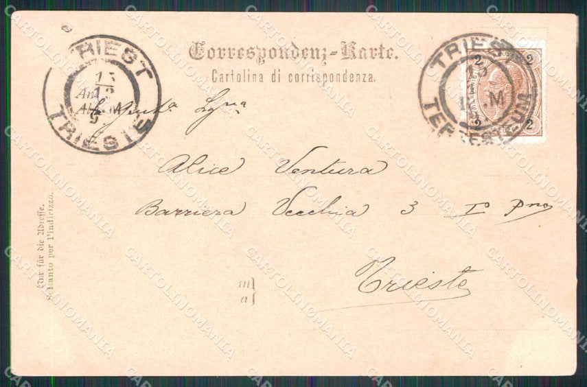 Trieste Città Saluto da Barcola Stengel 4181 cartolina RT4680 – retro
