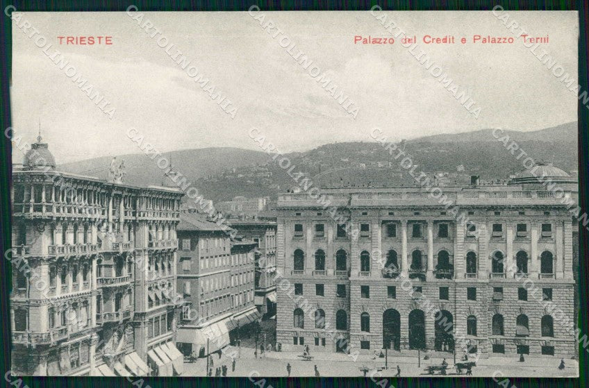 Trieste Città Palazzo del Credit Palazzo Terni cartolina RT4690 – fronte