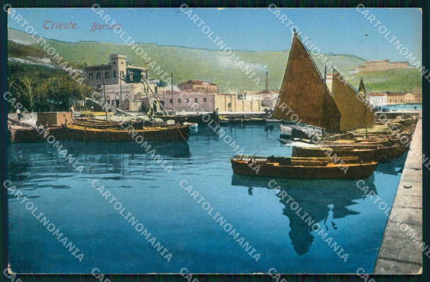 Trieste Città Barcola Barche cartolina RT4691 – fronte