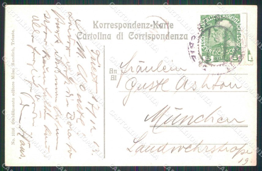 Trieste Città Barcola Barche cartolina RT4691 – retro