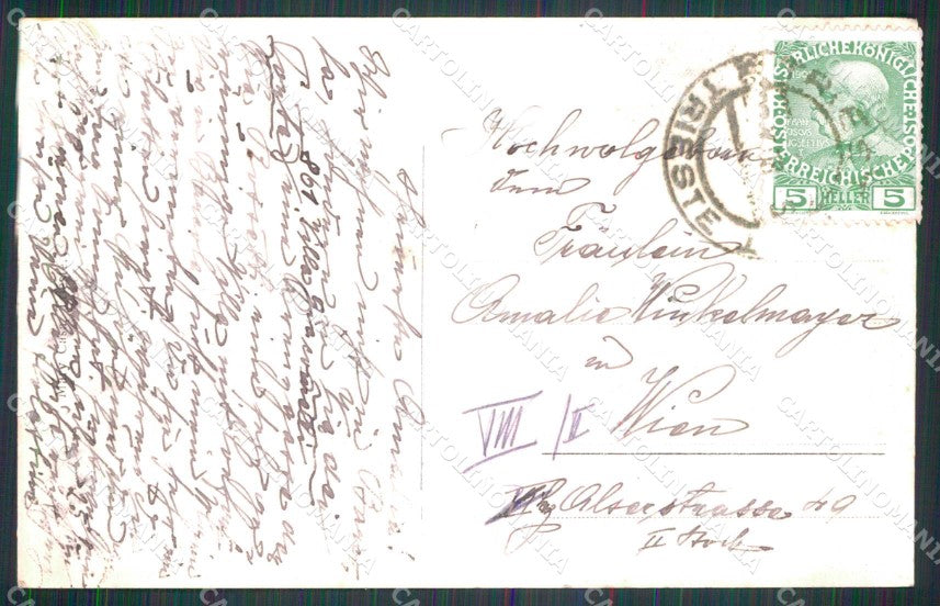 Trieste Città Riva Palazzo della Luogotenenza cartolina RT4697 – retro