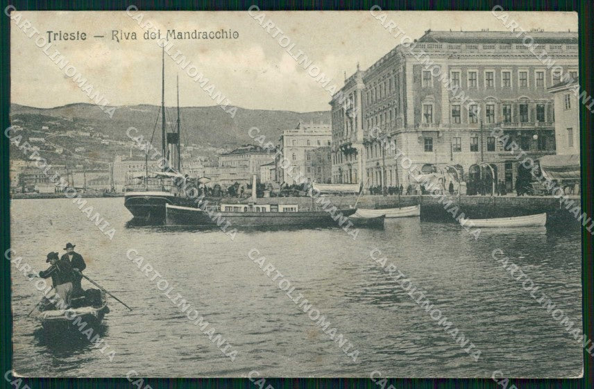 Trieste Città Riva del Mandracchio Barche cartolina RT4710 – fronte