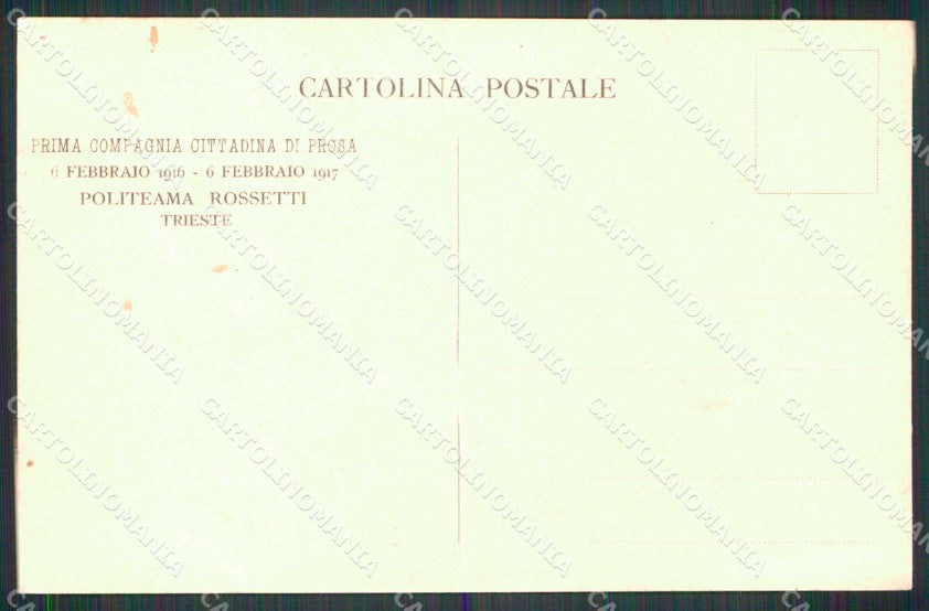 Trieste Città Politeama Rossetti La Sivigliana Atto IV Opera cartolina RT4717 – retro