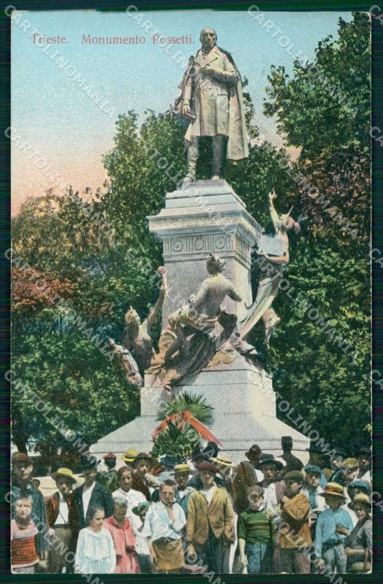 Trieste Città Monumento Domenico Rossetti cartolina RT4742 – fronte