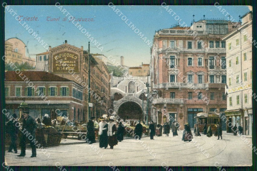 Trieste Città Galleria di Montuzza Tram cartolina RT4747 – fronte
